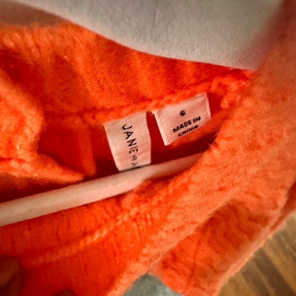 Vibrant and comfy orange sweater, size 6 girls, Janie&Jack - Picture 3 of 6